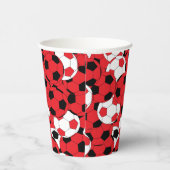 Gobelets En Papier Red Colored Soccer Balls (Droite)