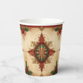 Gobelets En Papier Red Decorative Christmas Holiday Paper Cups (Gauche)