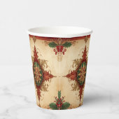 Gobelets En Papier Red Decorative Christmas Holiday Paper Cups (Droite)