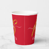 Gobelets En Papier Red Elegant Sweet 16 Seteen Paper Cup (Droite)