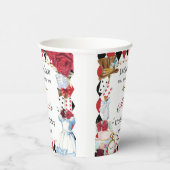 Gobelets En Papier Red Floral Alice au pays des merveilles Anniversai (Droite)