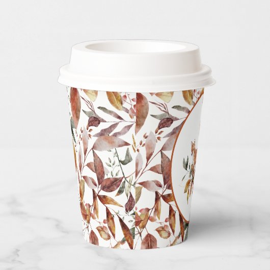 Gobelets En Papier Red Fox Automne Feuilles Motif (Droite)