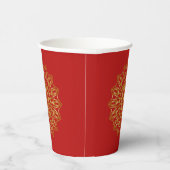 Gobelets En Papier Red & Gold Arabic-inspired Paper Cup (Droite)