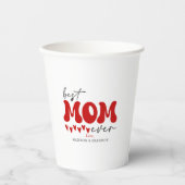 Gobelets En Papier Red Grey mignonne meilleure maman jamais (Recto)