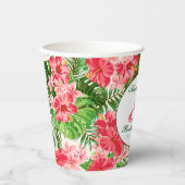 Gobelets En Papier Red Hibiscus 80e anniversaire de la coupe de papie (Recto)