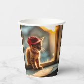 Gobelets En Papier "Red Kitten Party Paper Cups : Fun and Unique Desi (Recto)