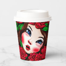 Red Lips et Red Roses Motif