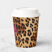 Gobelets En Papier Red Lips Kiss Leopard (Gauche)