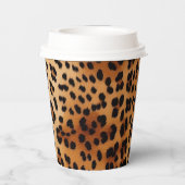 Gobelets En Papier Red Lips Kiss Leopard (Verso)