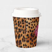 Gobelets En Papier Red Lips Kiss Leopard (Droite)