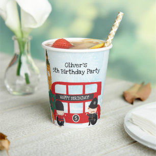 Gobelets En Papier Red London Bus and Clock Tower Anniversaire de enf