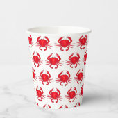 Gobelets En Papier Red Maryland Hard Shell Crab Beach Ocean Seafood (Gauche)