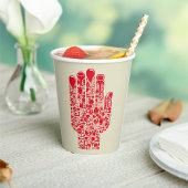 Gobelets En Papier Red Medical Hand Symbol Healthcare