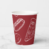 Gobelets En Papier Red Neighbority Fun Block Food Snack Party (Verso)