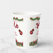 Gobelets En Papier Red Ornaments Modern Christmas Party (Droite)
