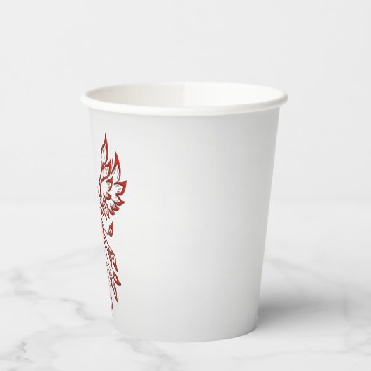 Gobelets En Papier Red Phoenix se lève Silver (Gauche)