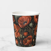 Gobelets En Papier Red Poppy Funeral tasse de papier (Verso)