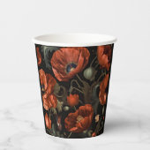 Gobelets En Papier Red Poppy Funeral tasse de papier (Recto)