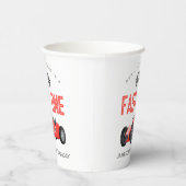 Gobelets En Papier Red Race Car Fast Un 1er anniversaire fête (Droite)