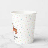 Gobelets En Papier Red Smooth Coat Dachshund Chien Joyeux anniversair (Gauche)