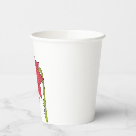 Gobelets En Papier Red Star Flower (Gauche)