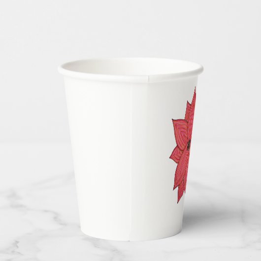 Gobelets En Papier Red Star Flower (Droite)