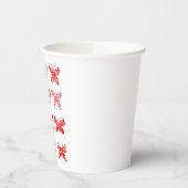 Gobelets En Papier Red Tribal Butterfly Ornamental (Gauche)