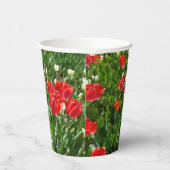 Gobelets En Papier Red Tulip Flower Field Nature Photographie (Droite)