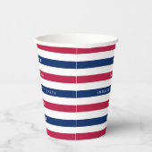 Gobelets En Papier Red, White & Blue Stripes 4 juillet (Droite)