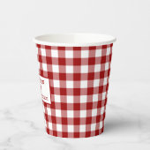 Gobelets En Papier Red White Buffalo Vérifiez votre nom Famille Réuni (Gauche)