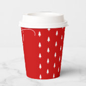 Gobelets En Papier Red White Joy Christmas (Verso)