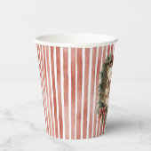 Gobelets En Papier Red White Stripes Deer Window Christmas (Droite)