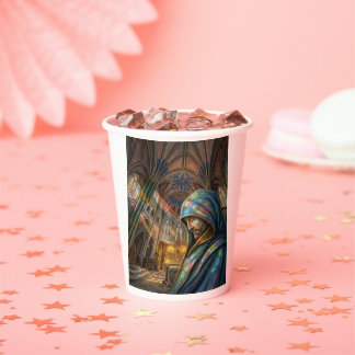Gobelets En Papier Reflet Fidèle Prière Sacerdotale Sous La Lumière