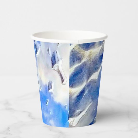 Gobelets En Papier Réflexions bleu ciel et océan (Droite)