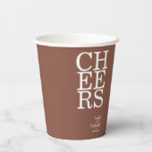Gobelets En Papier Réflexions Mariage Cheers Clay ID774 (Verso)