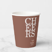 Gobelets En Papier Réflexions Mariage Cheers Clay ID774 (Recto)