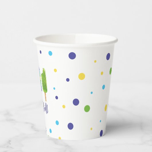 Gobelets En Papier Refroidissons Été Anniversaire bleu vert (Gauche)