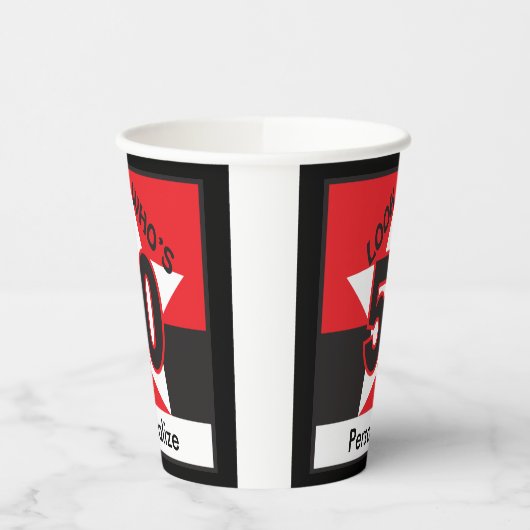 Gobelets En Papier Regardez qui a 50 ans | 50e anniversaire (Gauche)