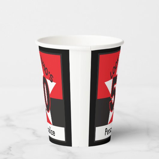 Gobelets En Papier Regardez qui a 50 ans | 50e anniversaire (Droite)