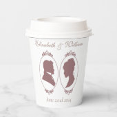 Gobelets En Papier Regency Bridgerton Rose Roses Cameos (Verso)