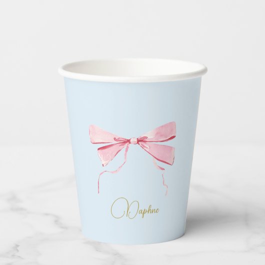 Gobelets En Papier Regency Era Fête des mariées Ribbon Tea Party (Verso)