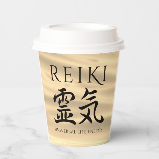 Gobelets En Papier Reiki 霊 気 Japonais Calligraphic Life Energy (Recto)