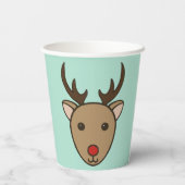 Gobelets En Papier Reindeer Christmas Holiday Café tasses en papier (Verso)