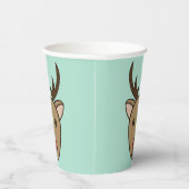 Gobelets En Papier Reindeer Christmas Holiday Café tasses en papier (Droite)