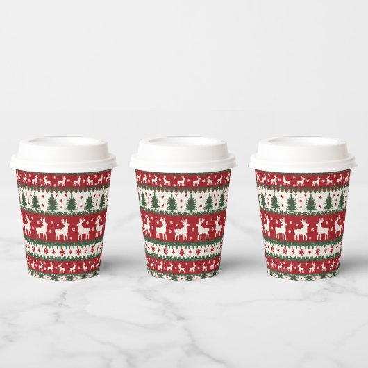 Gobelets En Papier Reindeer Christmas Paper Cup (Multi)