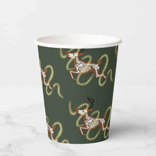 Gobelets En Papier Reindeer Skeleton (Verso)