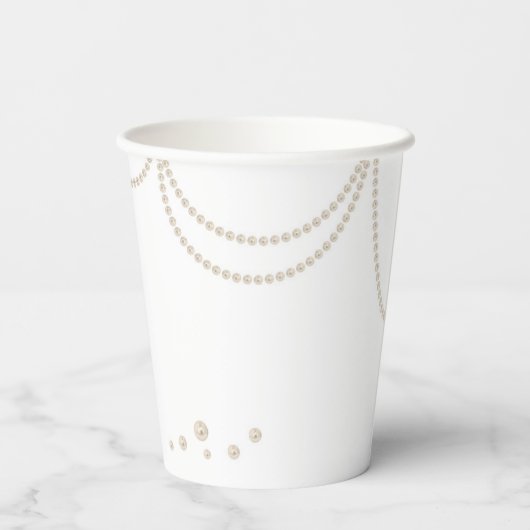 Gobelets En Papier Remerciement élégant pour Prosecco Perles à une Ba (Verso)