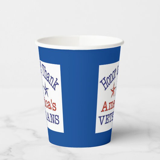 Gobelets En Papier Remerciements honorifiques aux anciens combattants (Gauche)