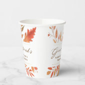 Gobelets En Papier Remerciez Russe Automne Feuilles Thanksgiving (Gauche)