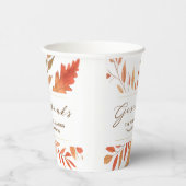 Gobelets En Papier Remerciez Russe Automne Feuilles Thanksgiving (Droite)